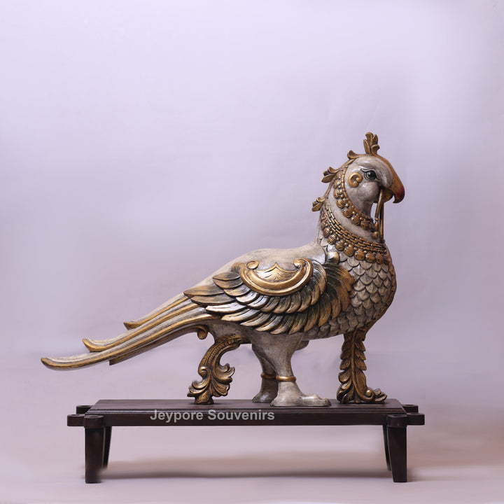 41" Handcrafted Wooden Annapakshi Statue
