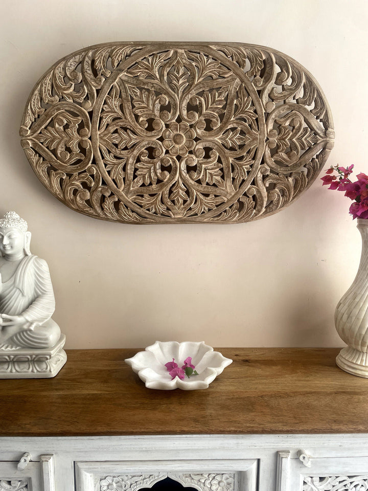 Hand carved Wooden Wall Hanging panel