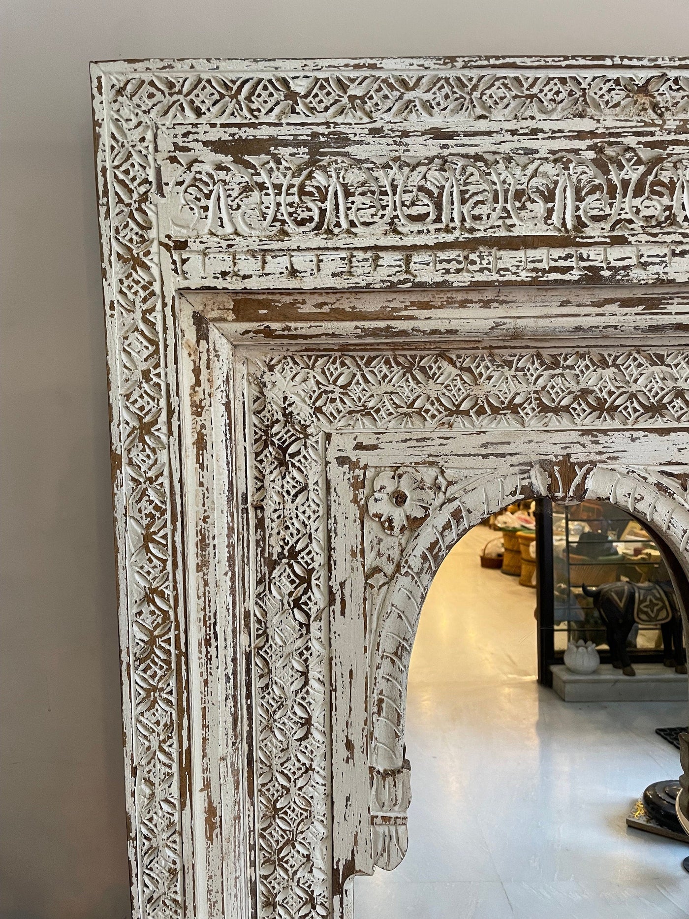 Handcarved Wooden Jharokha Wall Mirror/Frame