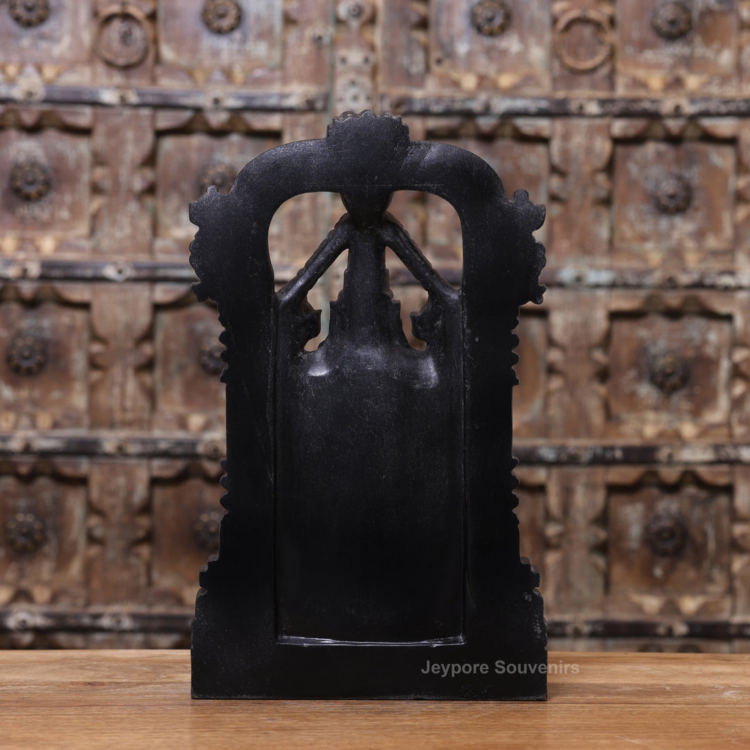 15" Black Marble Tirupati Balaji Idol | Lord Venkateswara Statue