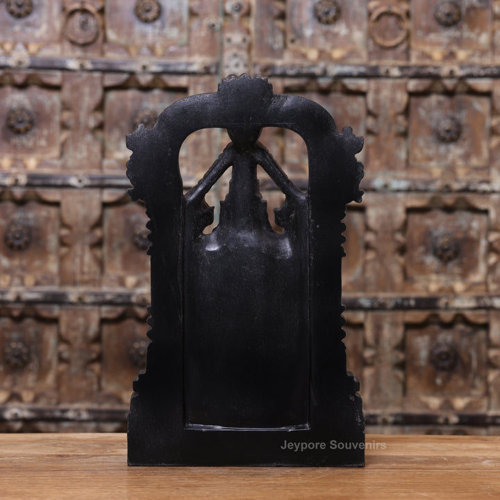 15" Black Marble Tirupati Balaji Idol | Lord Venkateswara Statue