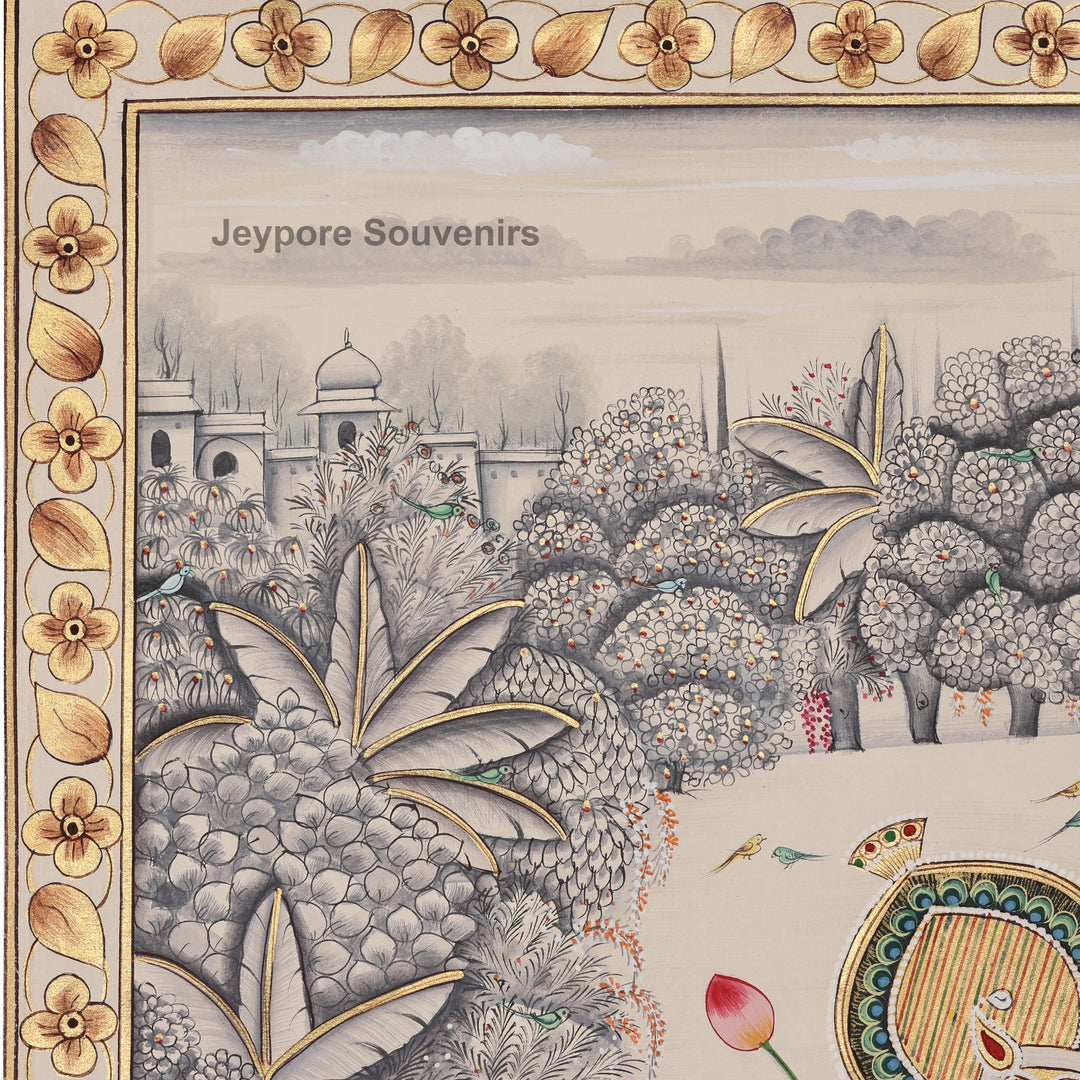 Shrinath Ji Pichwai Painting on Silk | Traditional Nathdwara Art