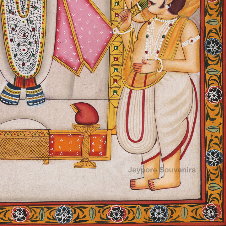 Handcrafted Pichwai Style Shrinathji Painting on Cotton Cloth