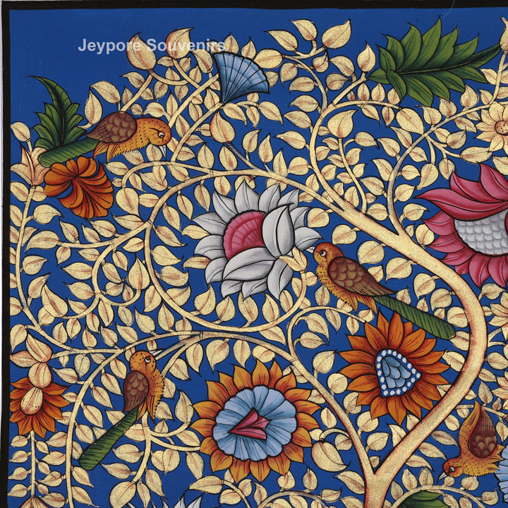 Handcrafted Kalpavriksha (Tree of Life) Painting on Silk
