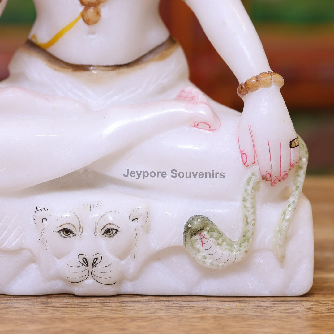 10" Pure White Marble Lord Shiva Murti