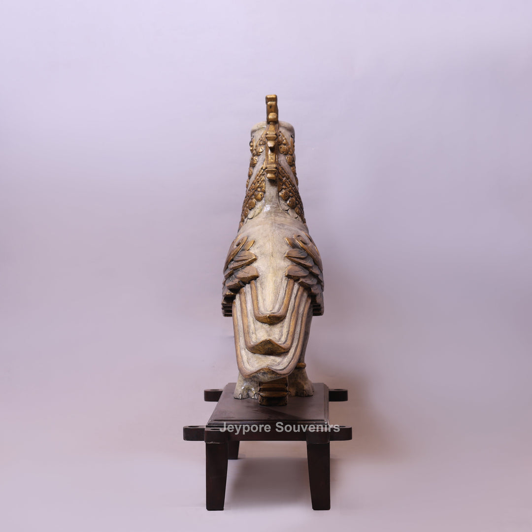 41" Handcrafted Wooden Annapakshi Statue