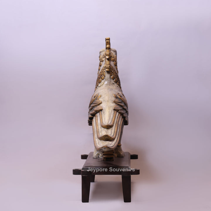 41" Handcrafted Wooden Annapakshi Statue