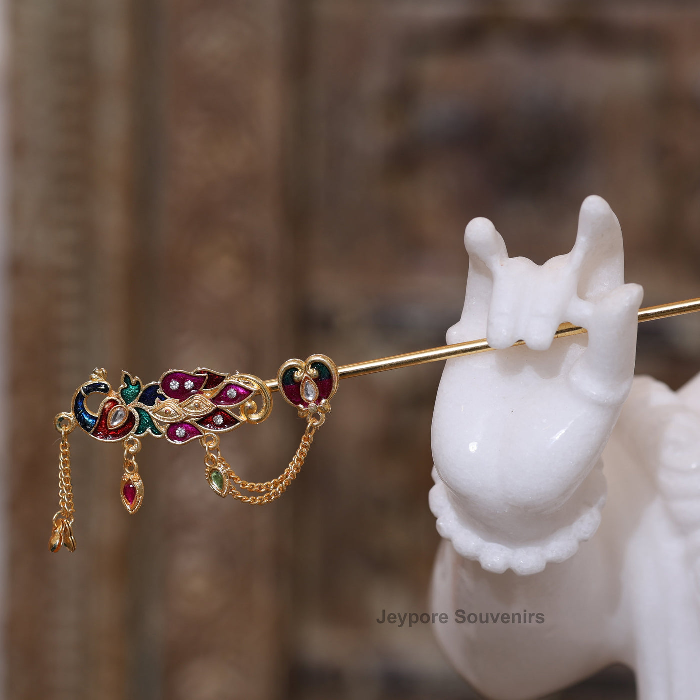 30" Radha Krishna Pure White Marble Statue Pair