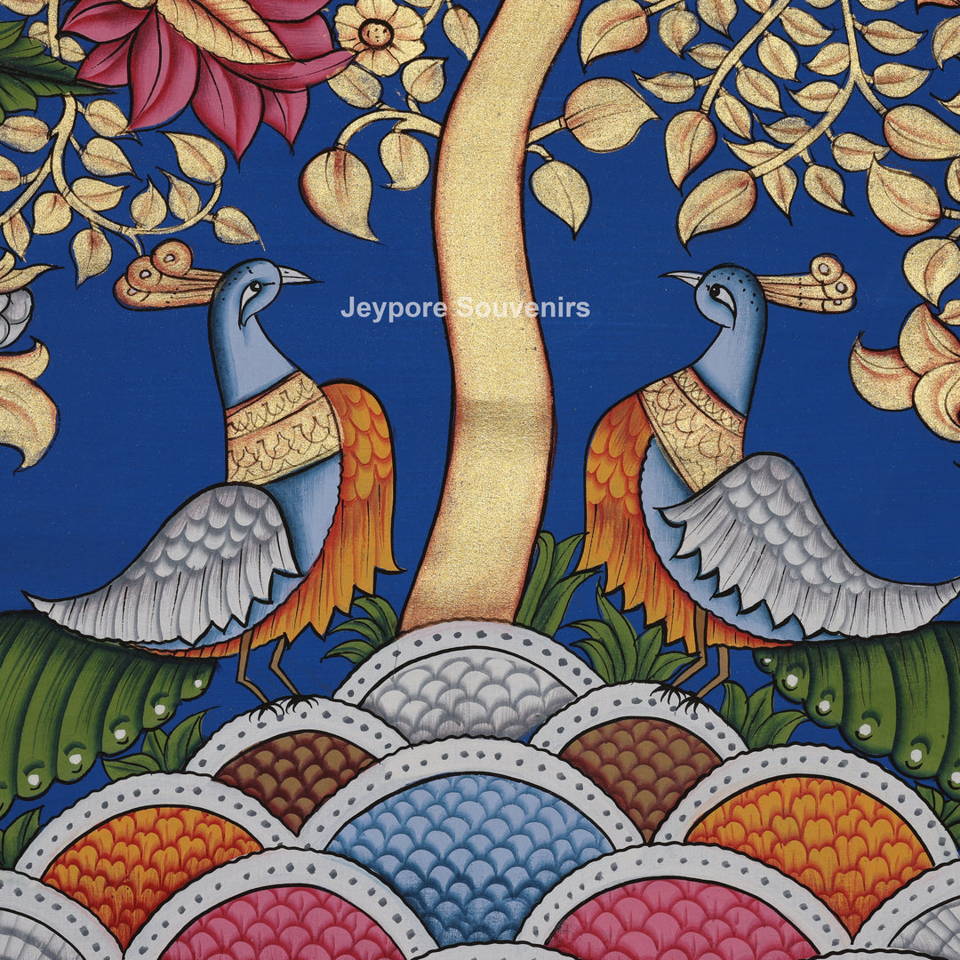 Handcrafted Kalpavriksha (Tree of Life) Painting on Silk