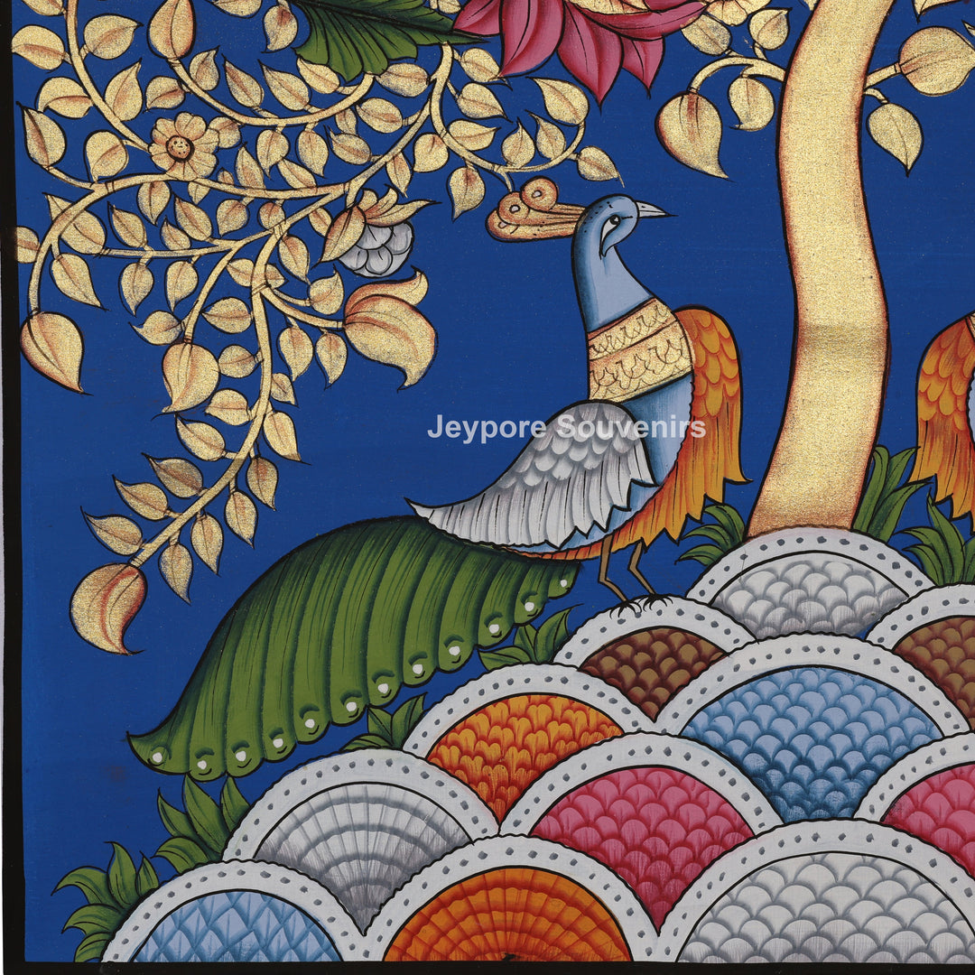 Handcrafted Kalpavriksha (Tree of Life) Painting on Silk