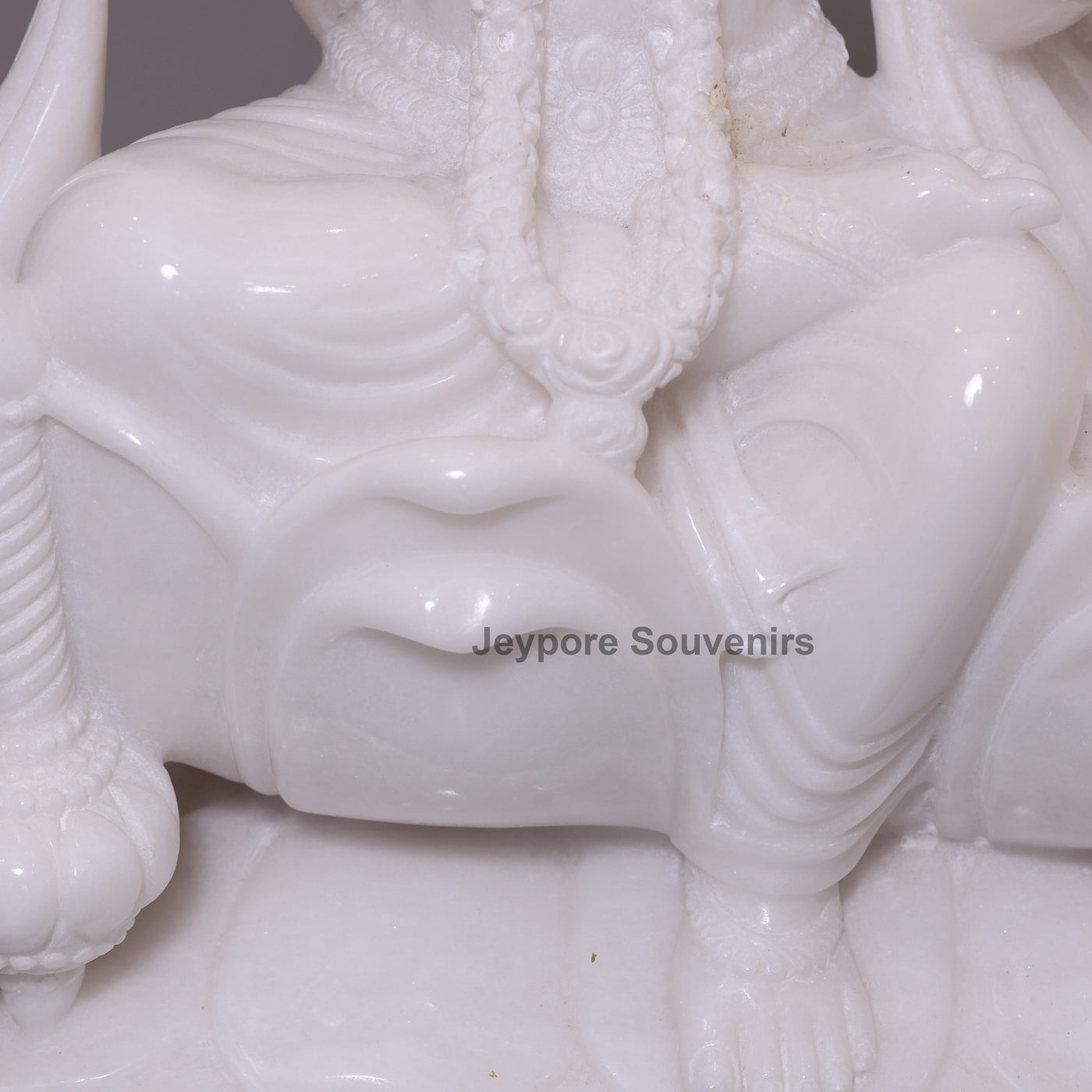 24" Divine White Marble Lakshmi Narayan Idol Set
