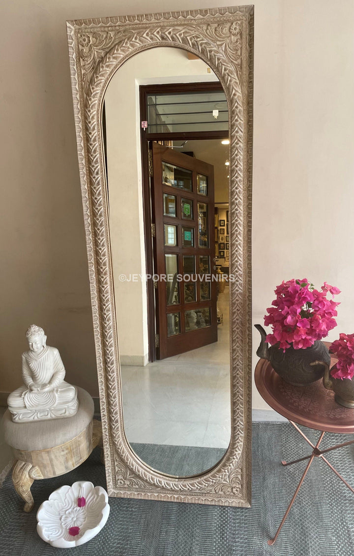 Hand carved Long standing Vanity wooden Mirror frame