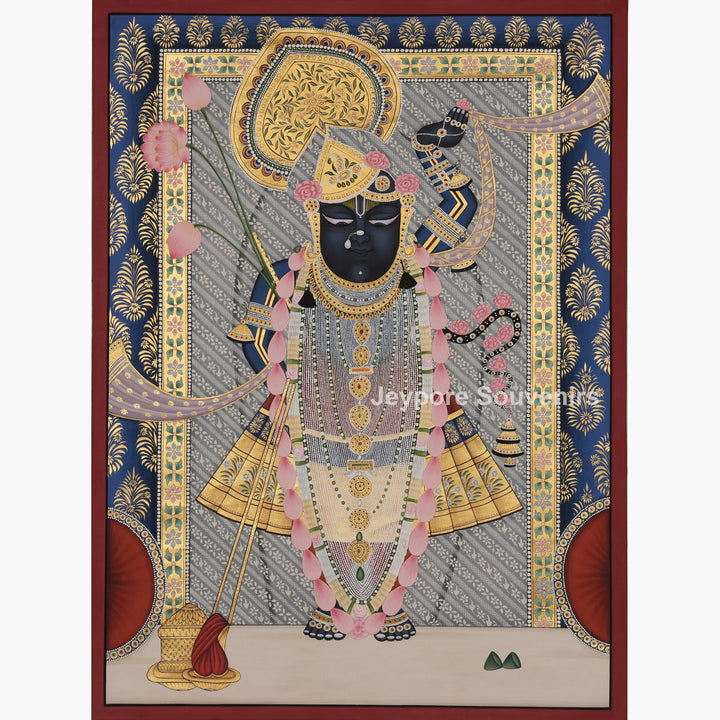 Shrinathji Lotus - Pichwai Painting