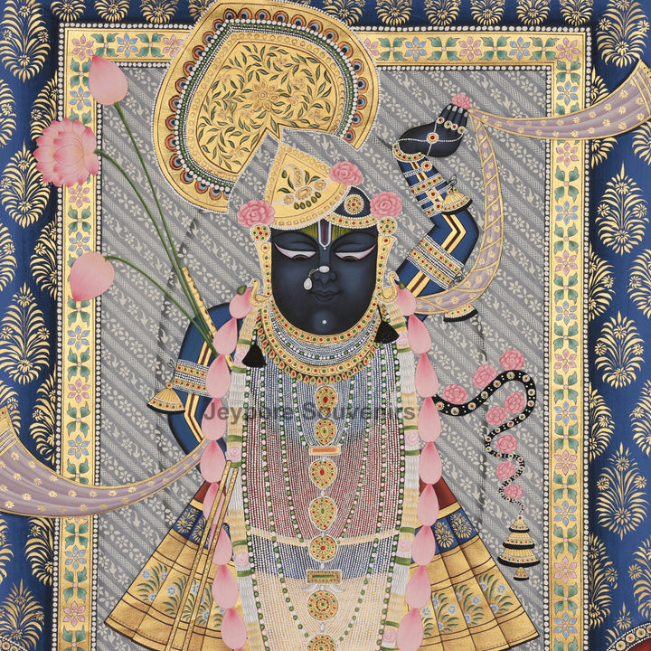 Shrinathji Lotus - Pichwai Painting