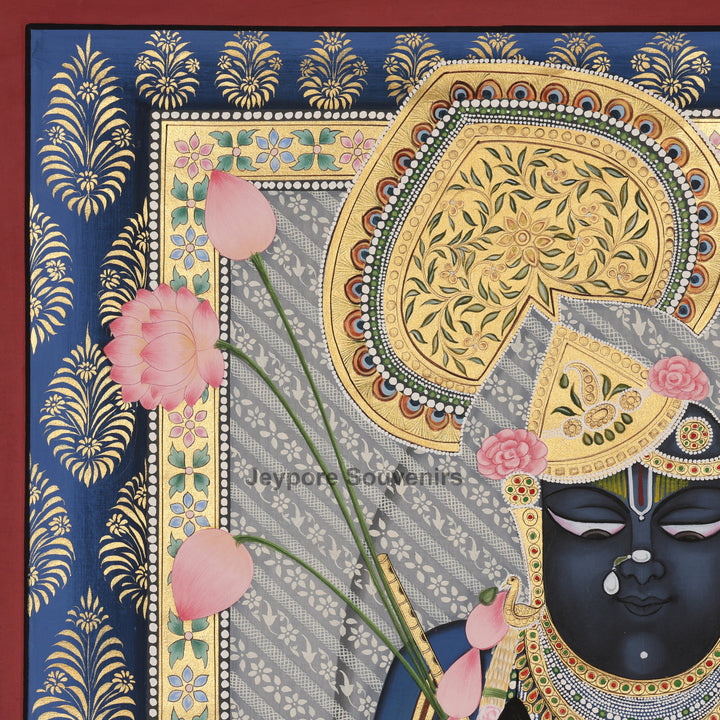 Shrinathji Lotus - Pichwai Painting
