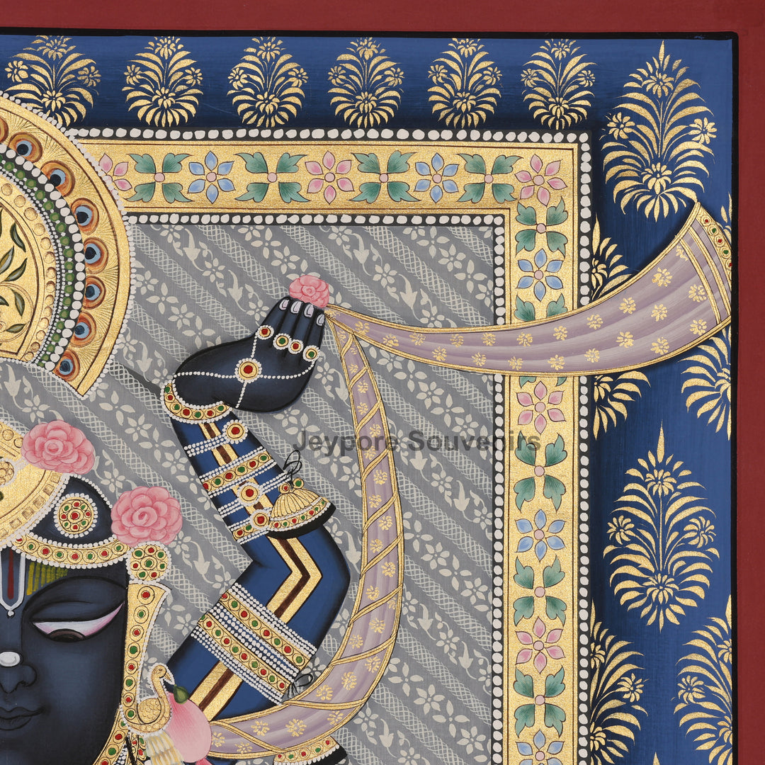 Shrinathji Lotus - Pichwai Painting