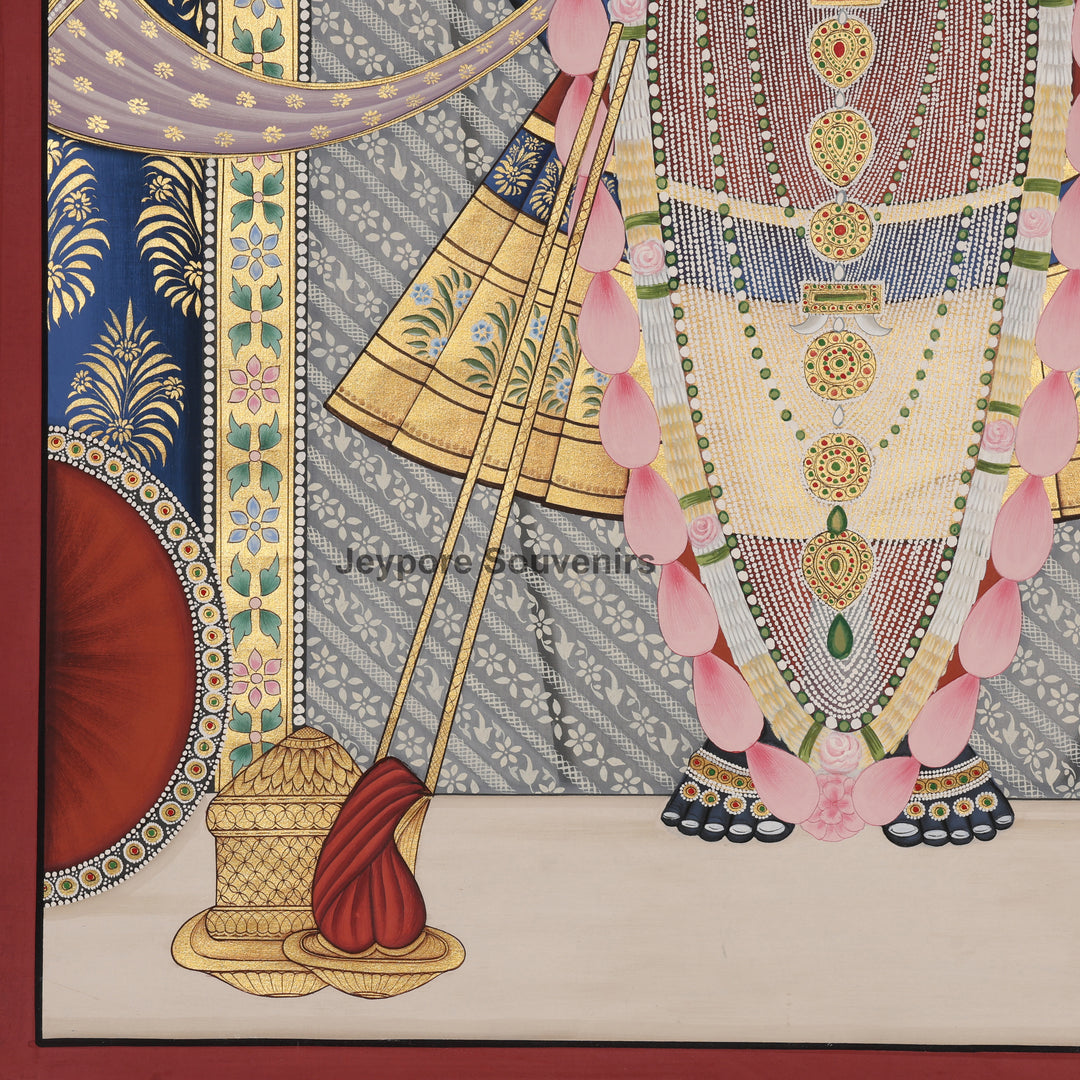 Shrinathji Lotus - Pichwai Painting