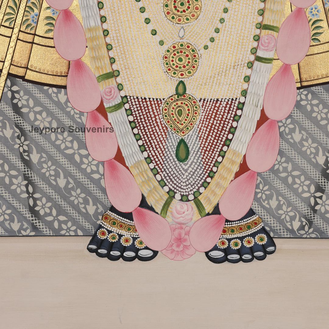 Shrinathji Lotus - Pichwai Painting