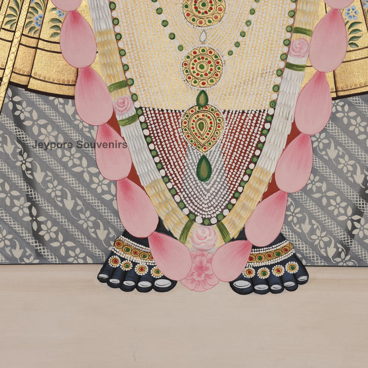 Shrinathji Lotus - Pichwai Painting