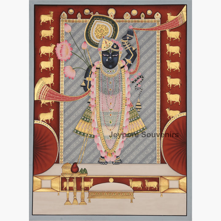 Shrinathji Sacred Cow - Pichwai Painting