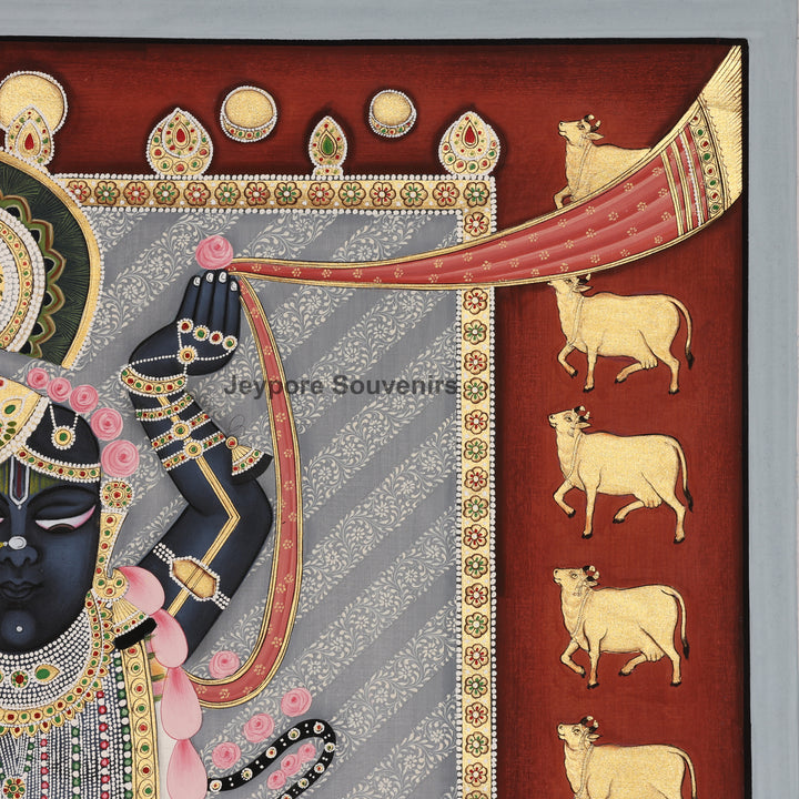 Shrinathji Sacred Cow - Pichwai Painting