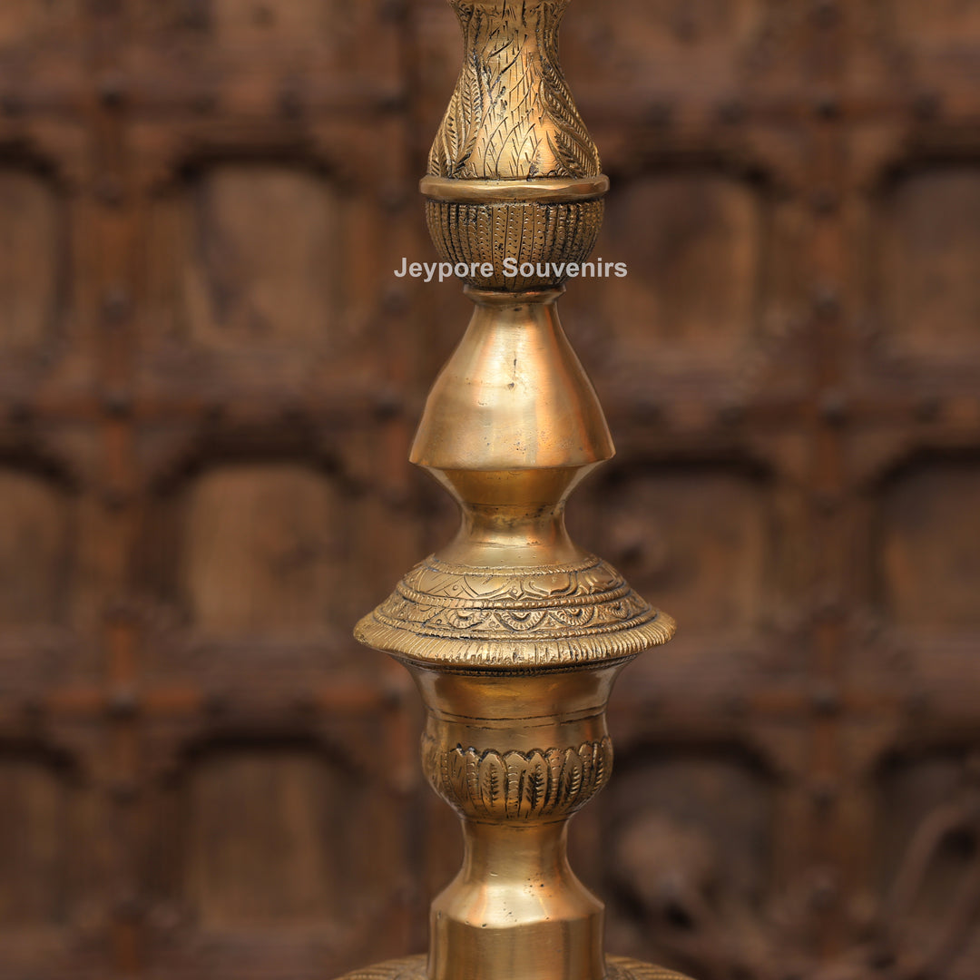 Traditional South Indian Brass Parrot Hanging Oil Lamp