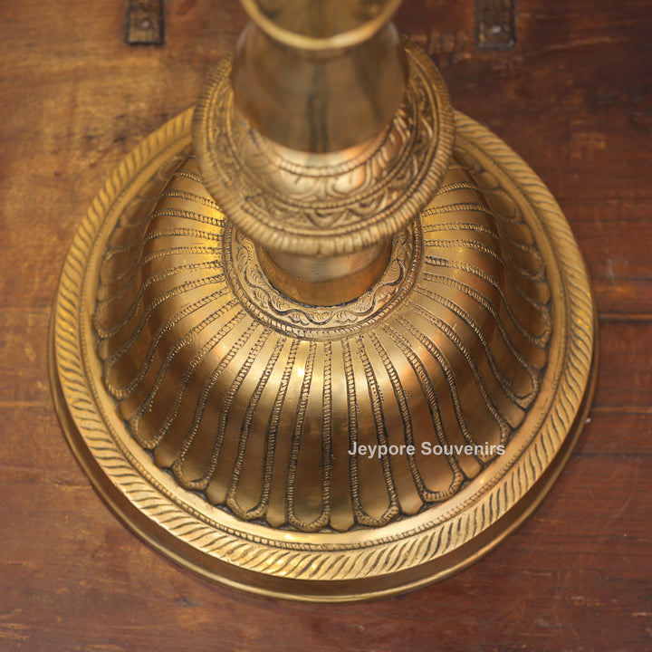 Traditional South Indian Brass Parrot Hanging Oil Lamp