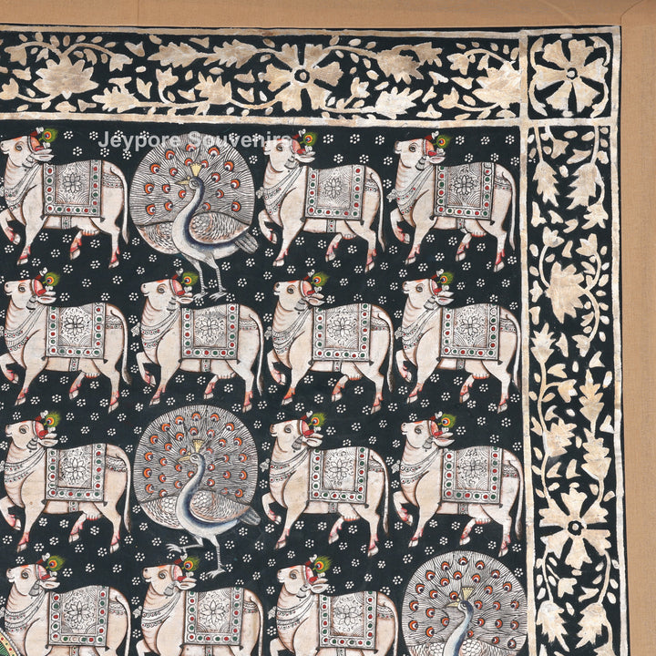 Shrinathji with Sacred Cows – Hand-Painted Pichwai
