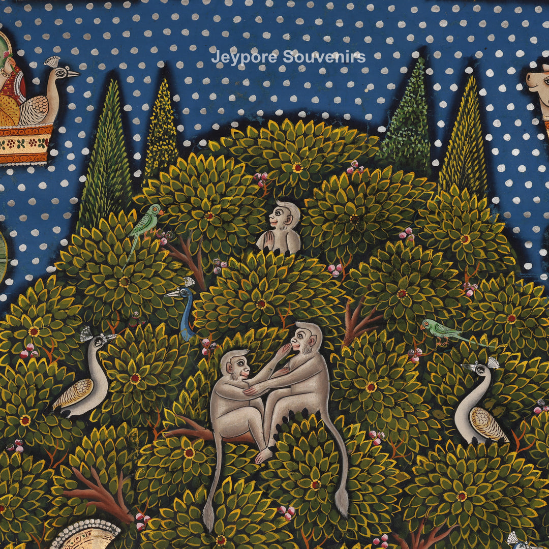 Hand-Painted Pichwai Shrinathji Painting on Cotton Cloth