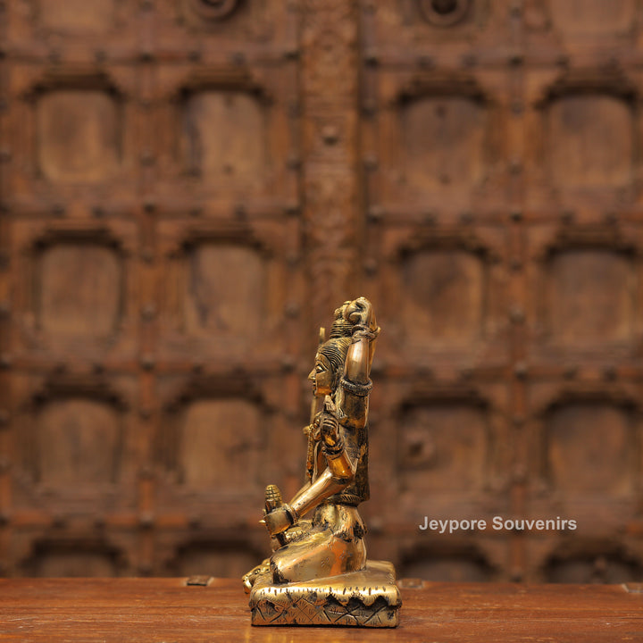 Handcrafted Brass Mahamrityunjaya Shiva Statue | Lord Shiva Murti