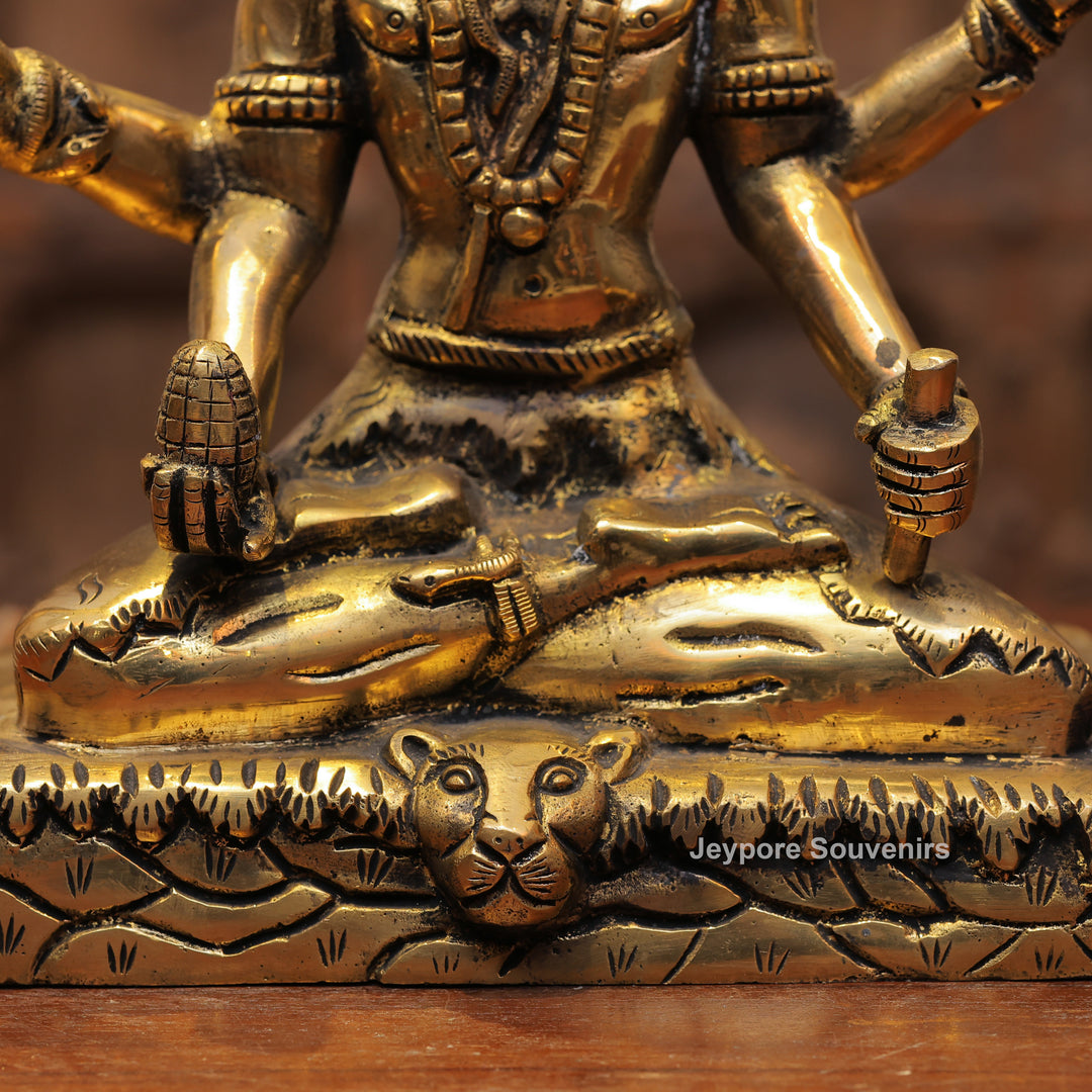 Handcrafted Brass Mahamrityunjaya Shiva Statue | Lord Shiva Murti