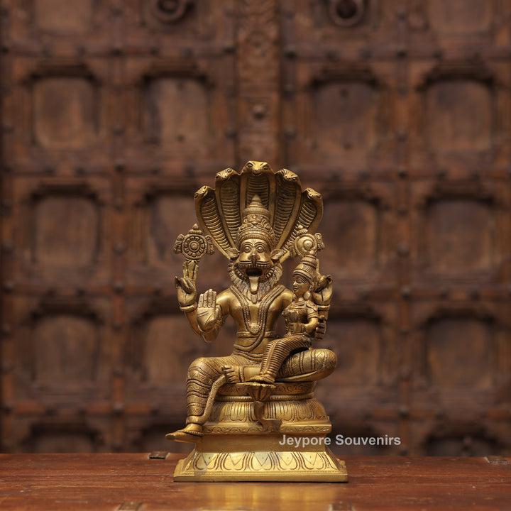 Handcrafted Brass Traditional Narasimha Swamy Statue