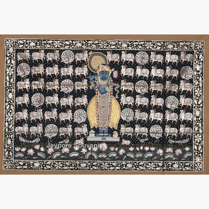 Shrinathji with Holy Cows - Pichwai
