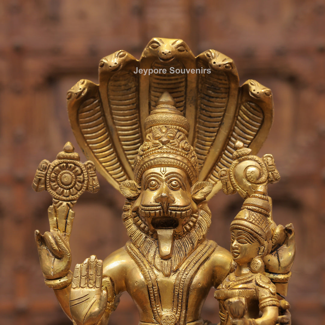 Handcrafted Brass Traditional Narasimha Swamy Statue