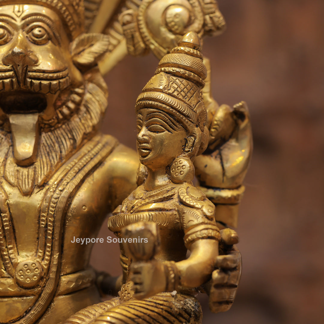Handcrafted Brass Traditional Narasimha Swamy Statue