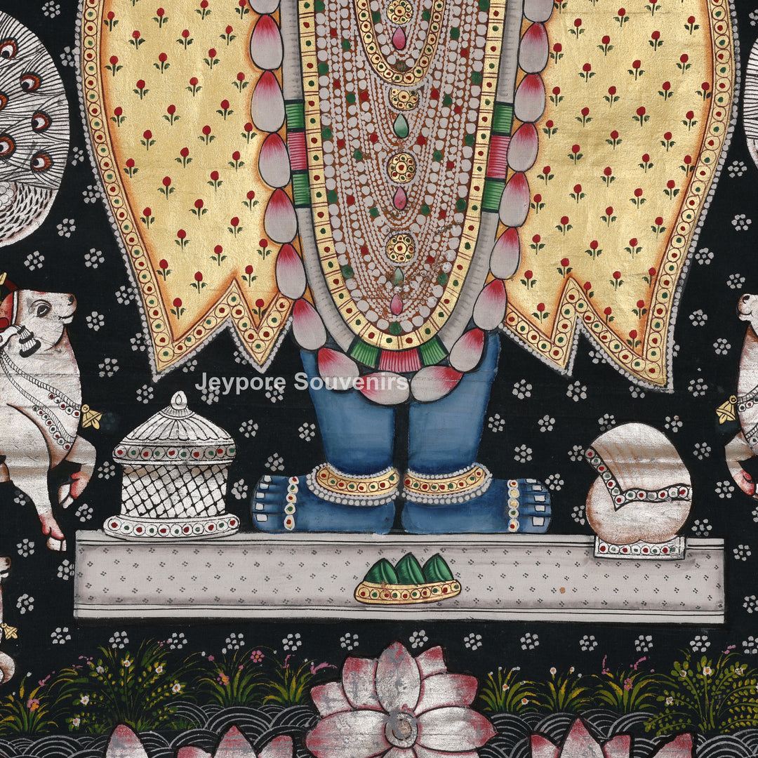 Shrinathji with Holy Cows - Pichwai