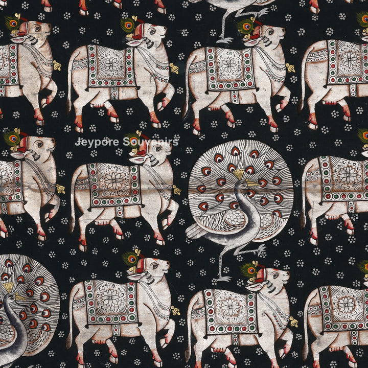 Shrinathji with Holy Cows - Pichwai