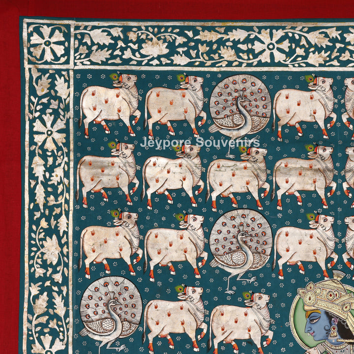 Shrinathji with Divine Cows - Pichwai