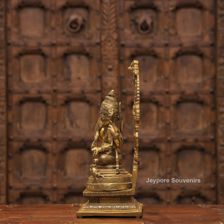 Handcrafted Brass Lord Ganesha Statue with Ornamental Arch