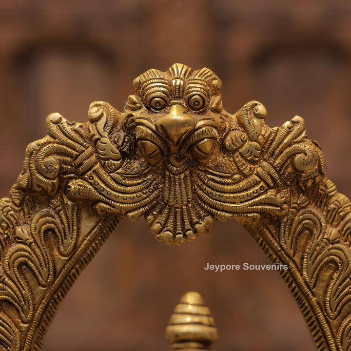 Handcrafted Brass Lord Ganesha Statue with Ornamental Arch
