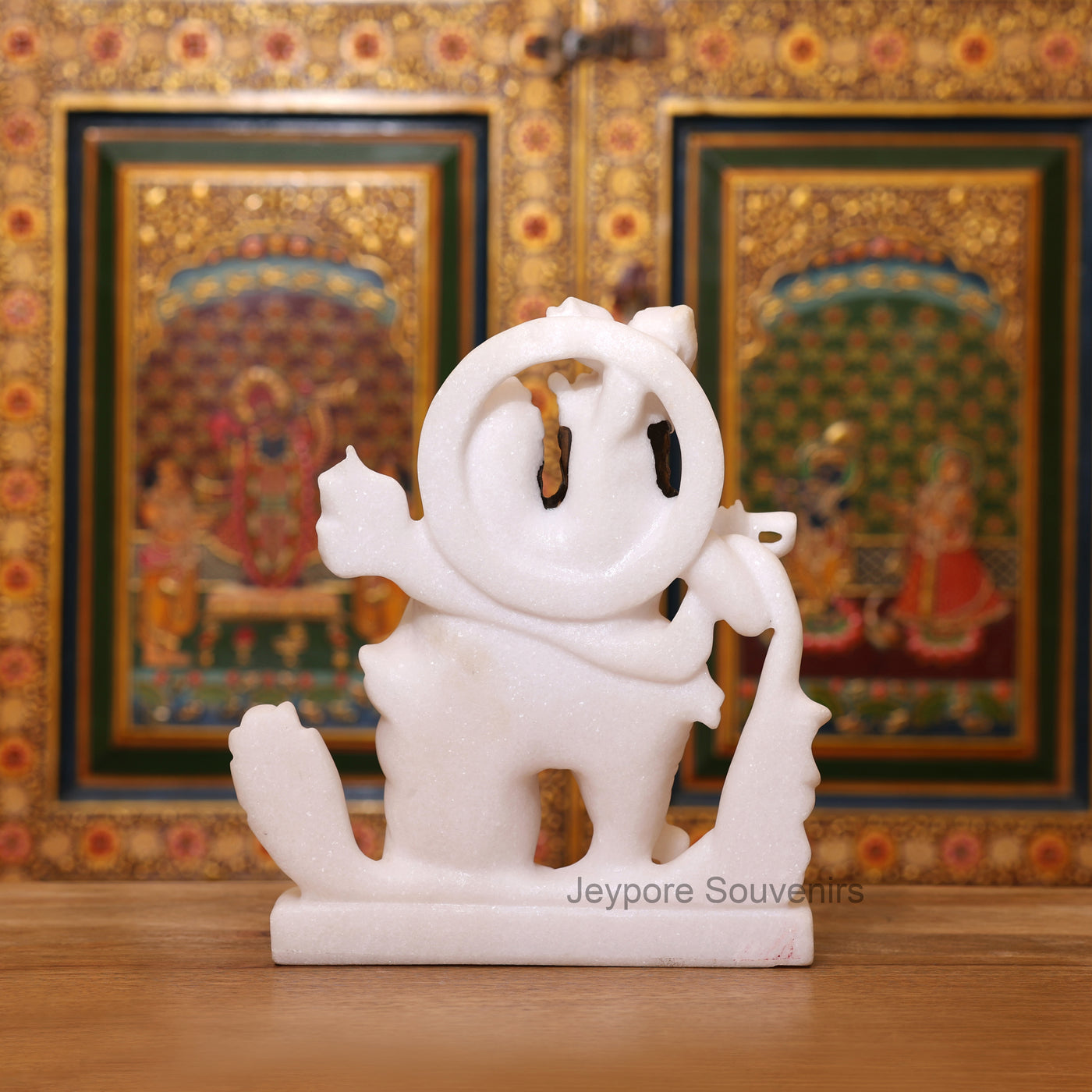 11" Pure Handcrafted White Marble Radha Krishna Statue (Murti)