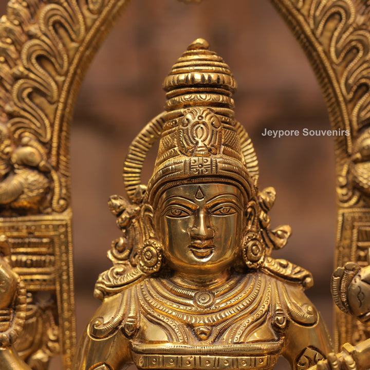 Handcrafted Brass Goddess Saraswati Statue with Veena