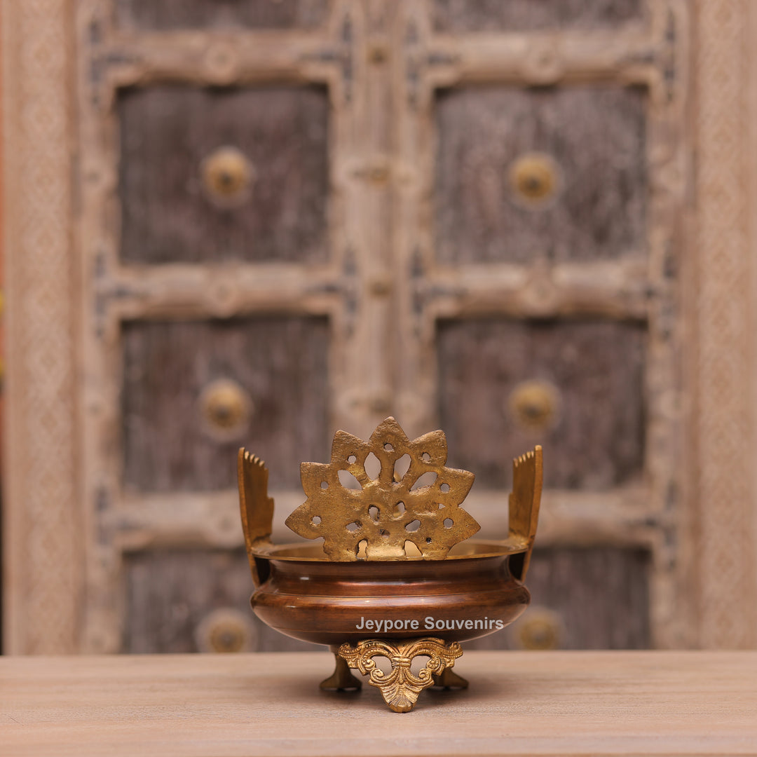 Handcrafted Brass Peacock Urli Bowl