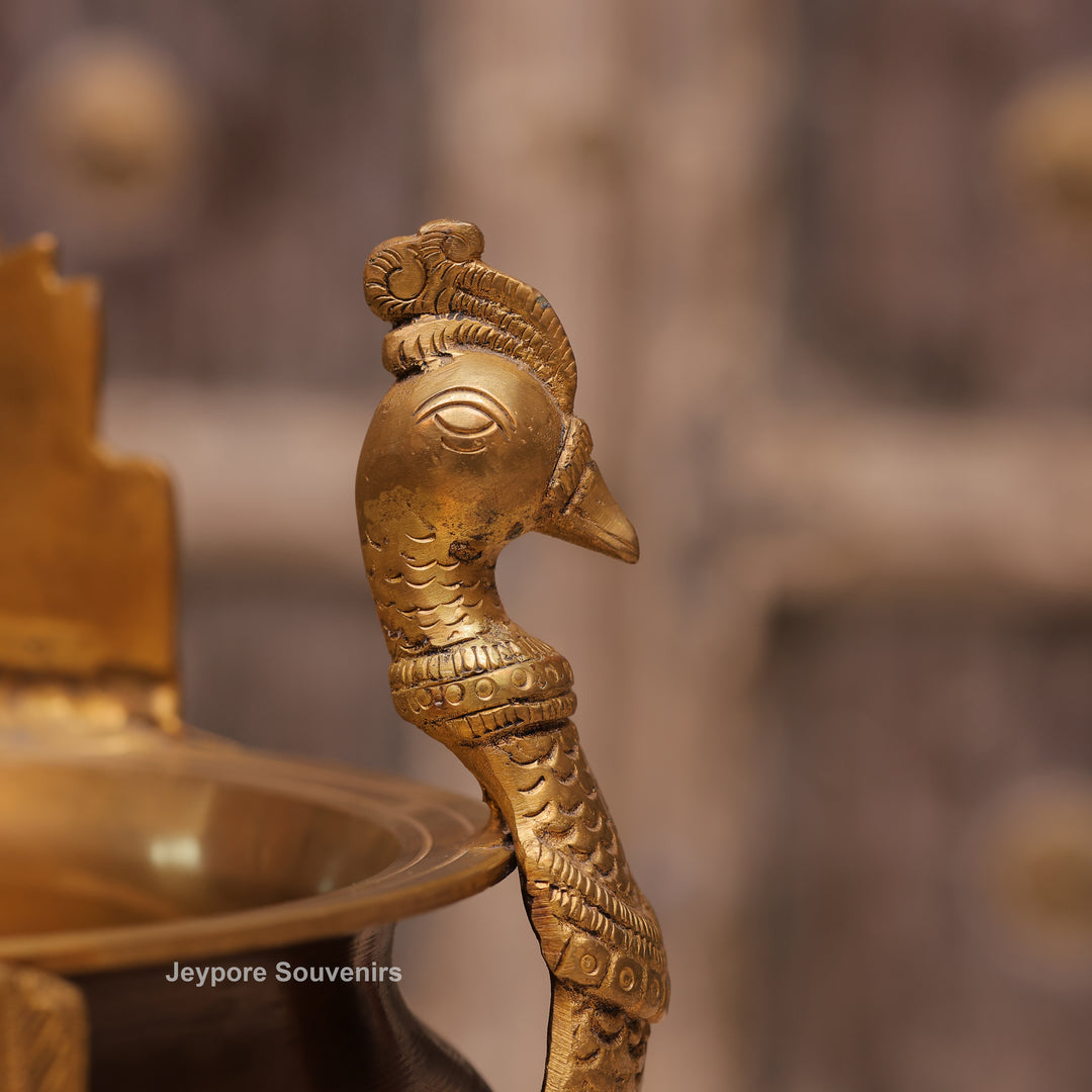 Handcrafted Brass Peacock Urli Bowl