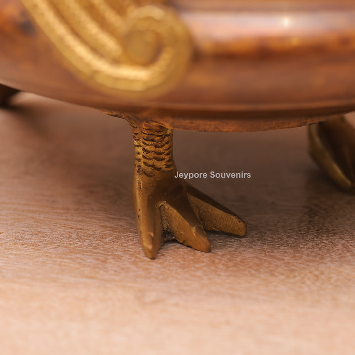 Handcrafted Brass Peacock Urli Bowl
