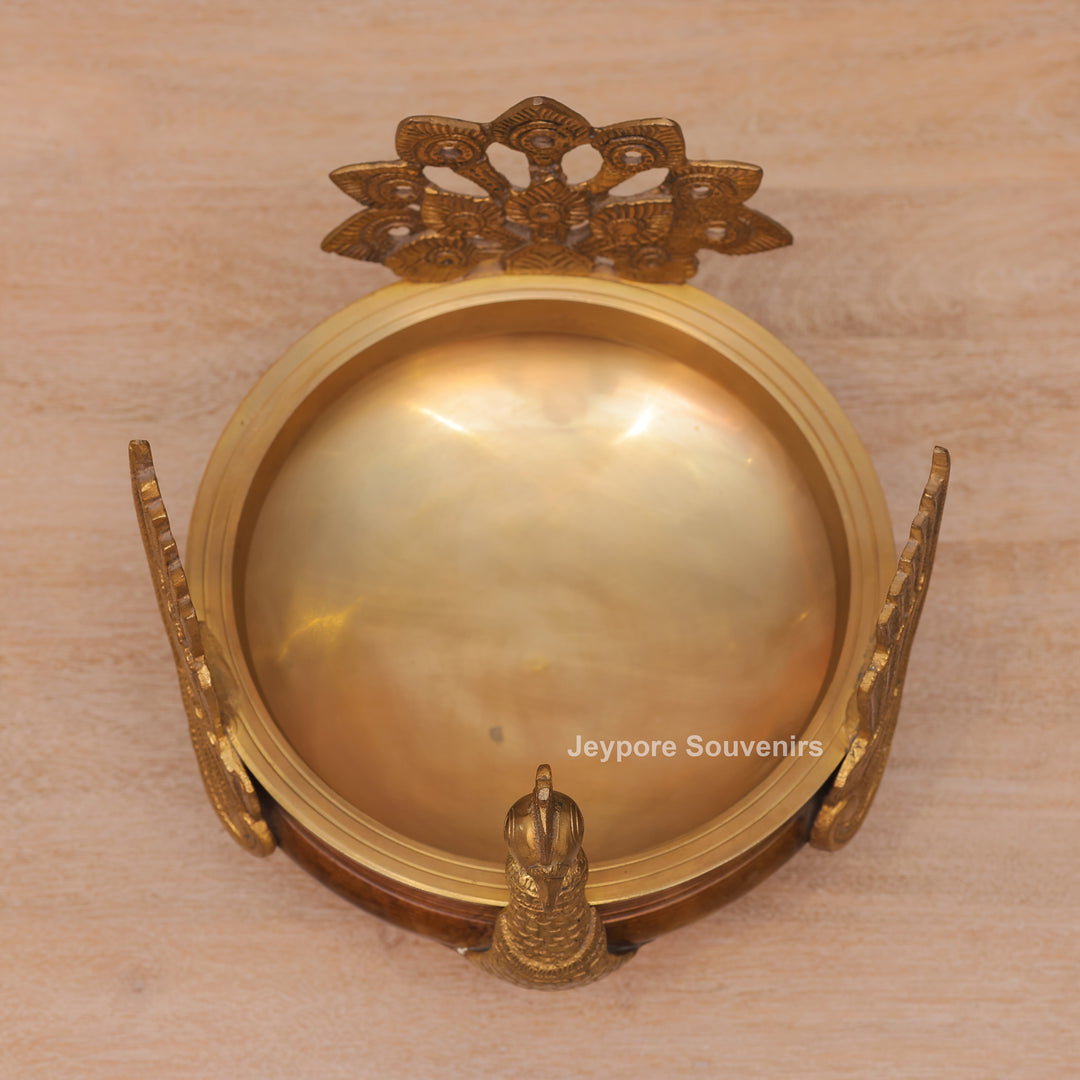 Handcrafted Brass Peacock Urli Bowl