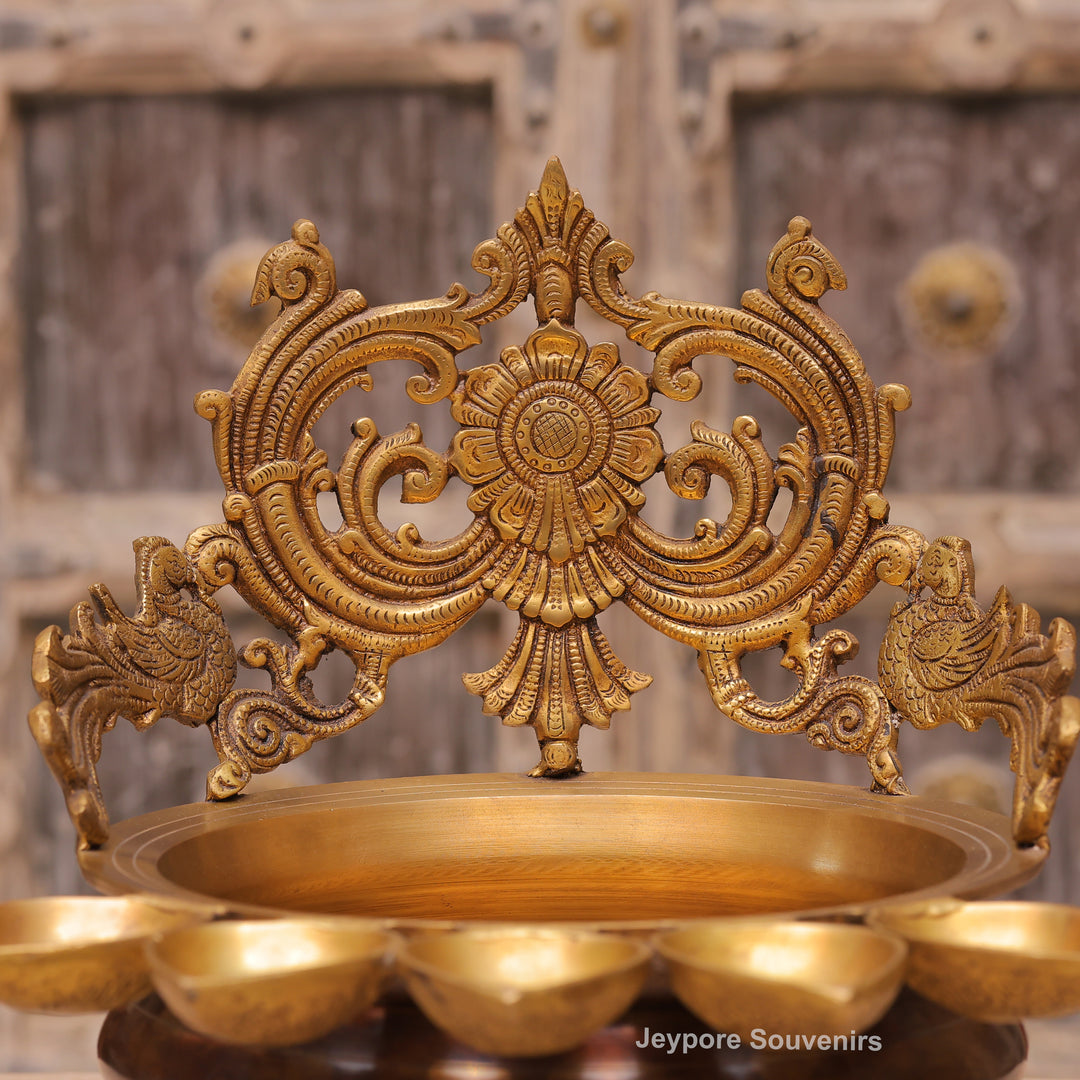 Handcrafted Brass Multi-Wick Urli Oil Lamp