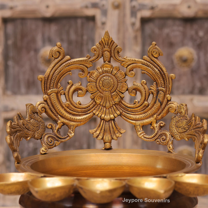 Handcrafted Brass Multi-Wick Urli Oil Lamp