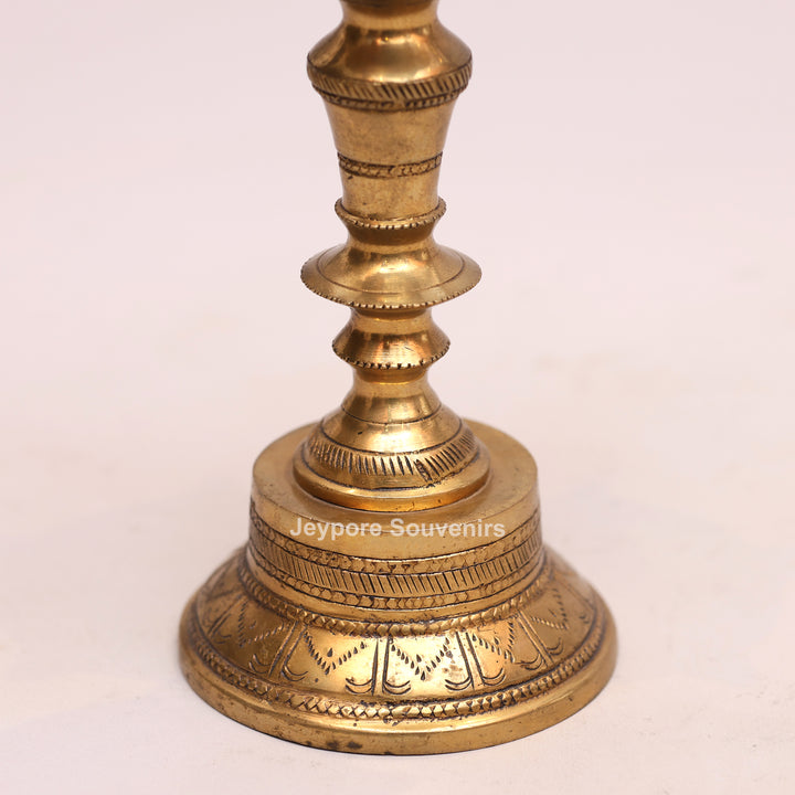 Handcrafted Brass Lord Shiva Trishul Vilakku Oil Lamp