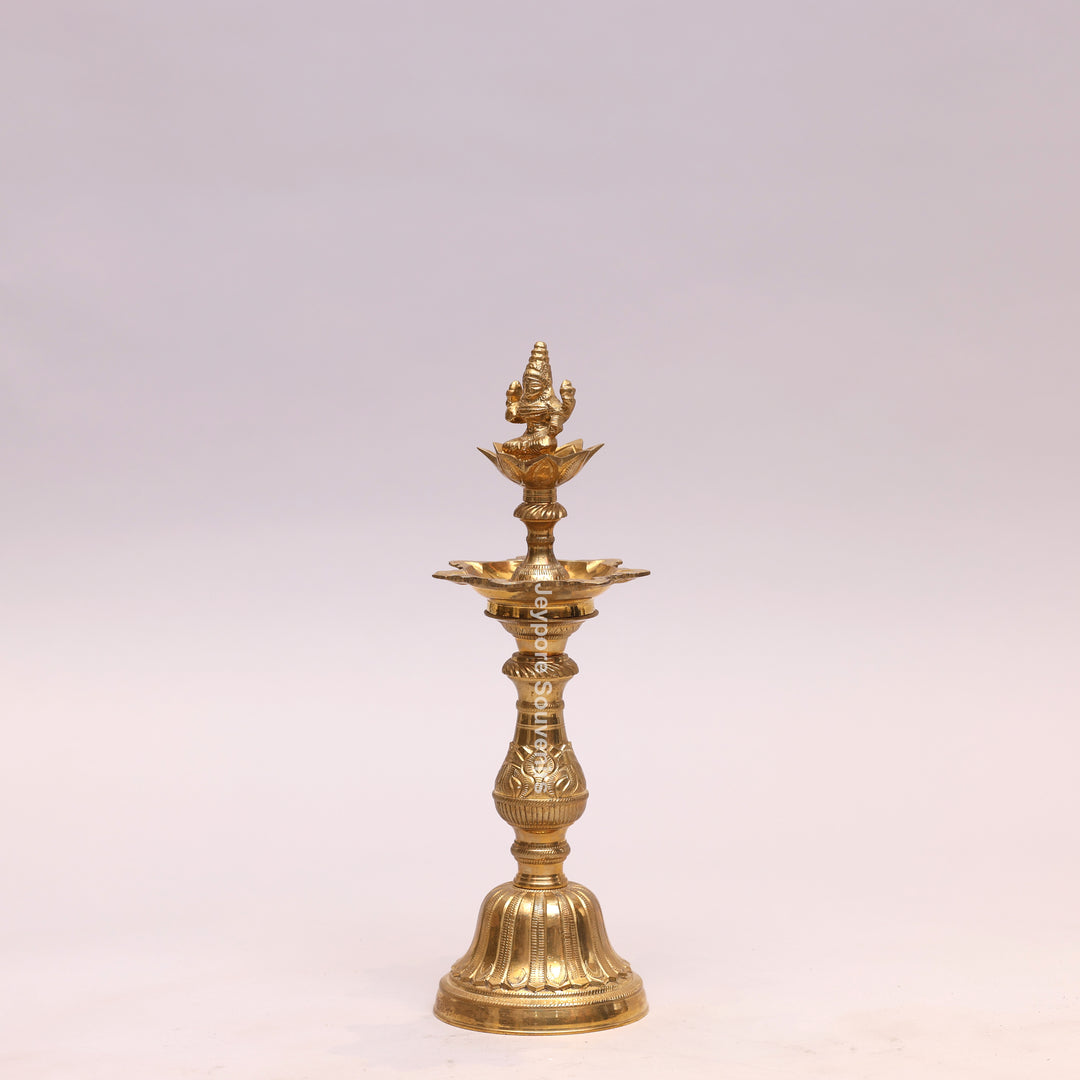 Handmade Brass Lakshmi Kuthu Vilakku Oil Lamp